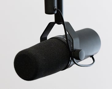 a professional black microphone