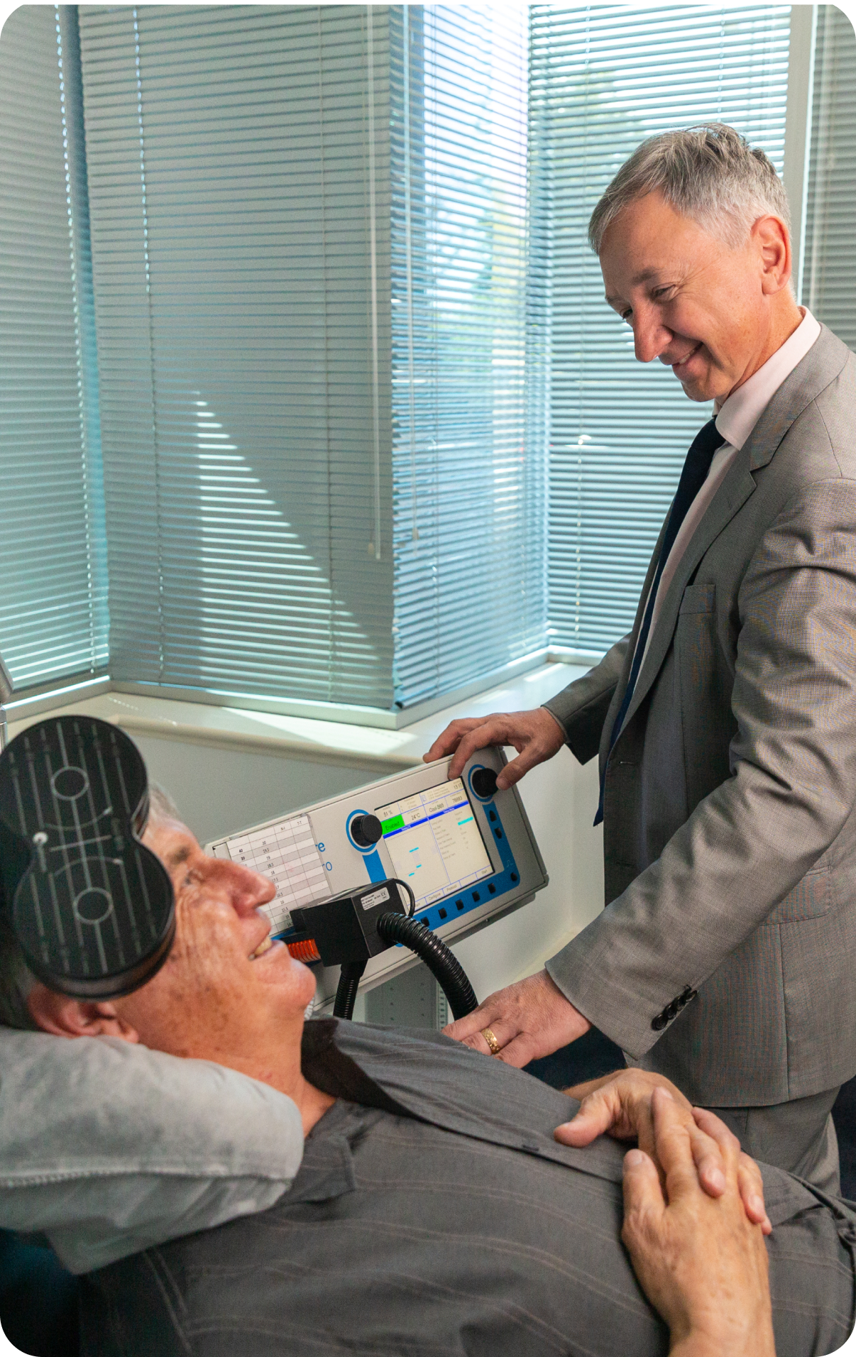 Dr Ted Cassidy and patient at The Monarch Clinic